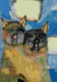 2 Katzen vor Wolken(1993).jpg